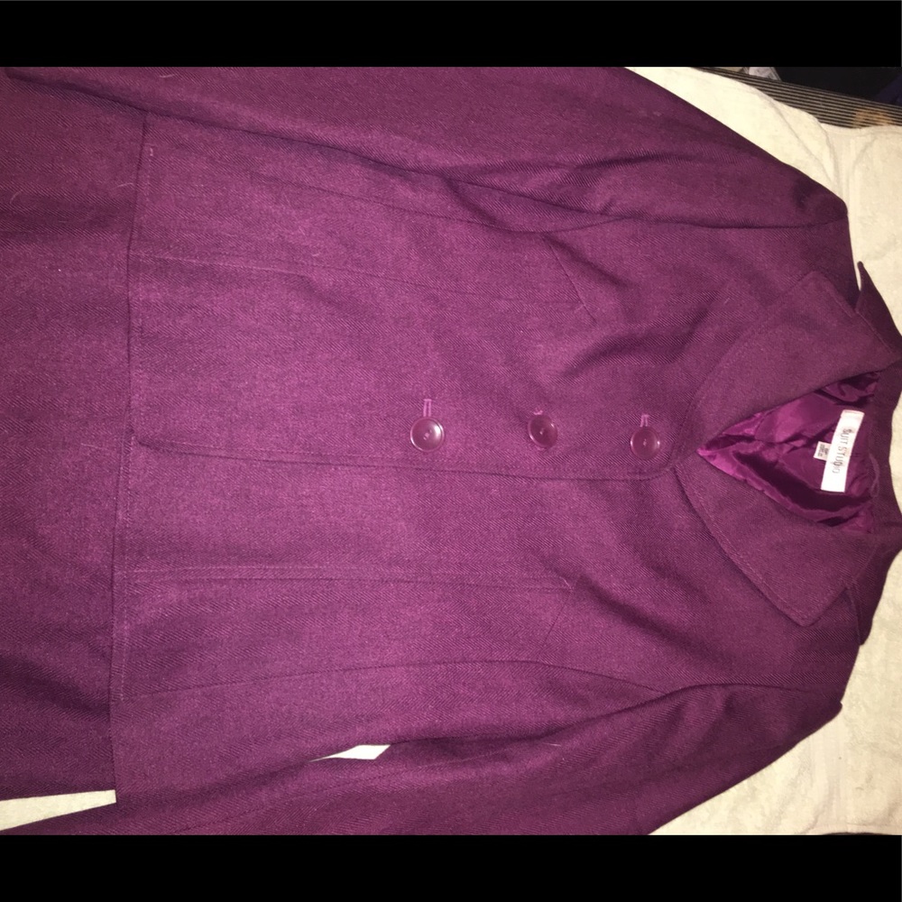 Purple skirt suit